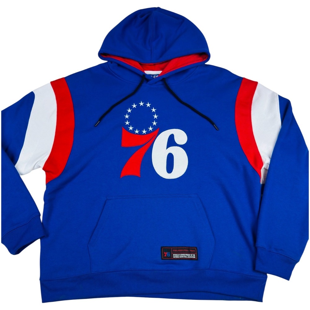 NBA Philadelphia 76ers Ultra Game Friday Night Lights Hoodie Blue Mens L NWT